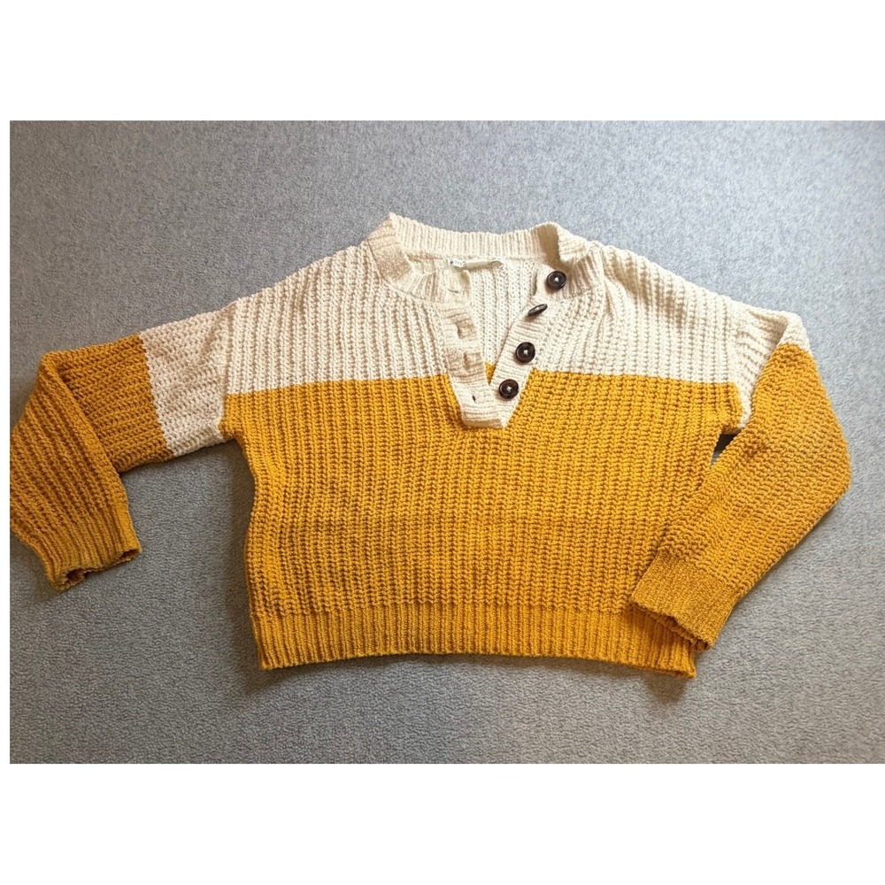 Star‎ & Lily Chenille Sweater Yellow Cream Girls 7/8